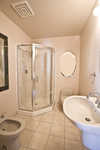 Bathroom with bidet and shower